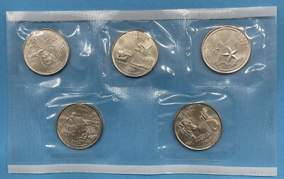 2004 P Statehood Washington Quarter Set - 5 Coins in Mint Cello - Free Shipping - Image 1 of 2