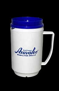 Annalee Mobilitee Puppen Thermo Travel Mug Werbung Made In USA Selten Fund - Bild 1 von 6