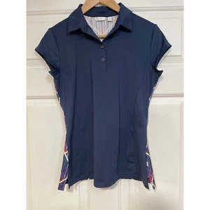 Lady Hagen Stretch Golf Polo Shirt Athletic Geometric Short Sleeve S Pickleball - Picture 1 of 6