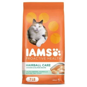 IAMS Proactive Health Hairball Care with Chicken & Salmon Adult Dry Cat Food - Picture 1 of 5