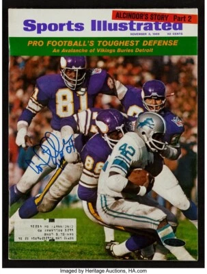 1969 Carl Eller Minnesota Vikings Sports Illustrated - Autographed - Image 1 of 3