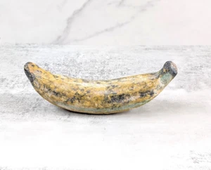 Vintage Terracotta Banana Sculpture, Fruit Decor, Large ~ 10.5" - Picture 1 of 7