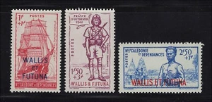 Wallis & Futuna Scott # B6-B8 MH Defense of the Empire Semi-Postal 1941 - Picture 1 of 1