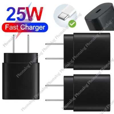 USB C Fast Charger Block 25W Type C Charging Cube Brick For Samsung iPhone iPad - Image 1 of 4