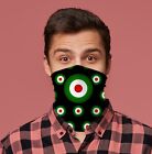 Mod Target Green And Red Design Neck Tube Facemask Neck Warmer Snood