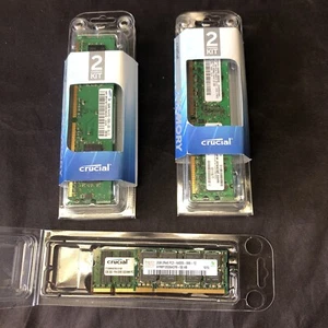 Crucial 2 GB x 2 and 512 MB x 2 and 256 MB x 2 - Picture 1 of 7
