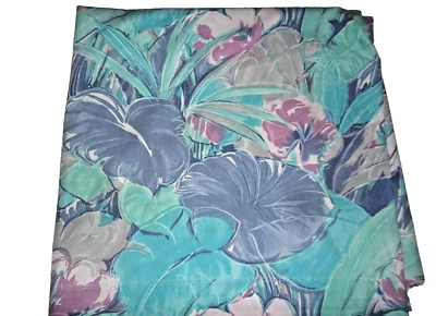 SPRINGS TROPICAL ELEPHANT LEAVES TEAL CALIFORNIA KING/KING FLAT SHEET 104X98 — 第 1/4 张图片