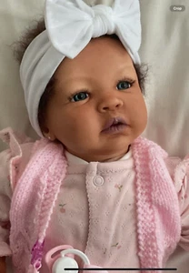 Lovely multiracial reborn baby girl doll. Shyann by Aleina Peterson. 19 ins. - Picture 1 of 24
