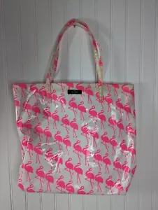 Kate Spade Pink Flamingo Tote Bag Shoulder Large With Color Defect 15"x13"x5" - Picture 1 of 6