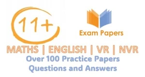 11 plus 100 PRACTICE EXAM PAPERS, Non Verbal English Maths CEM BOND grammer - Picture 1 of 5
