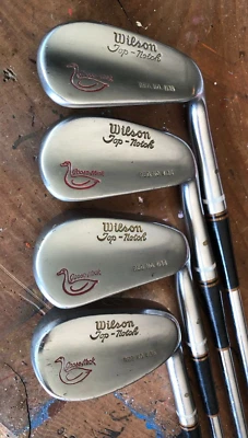 VTG Wilson Top Notch Gooseneck Reg #4135 Partial iron set 4,5,7,8 Gruv Grips - Image 1 of 4