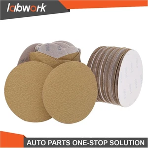 Labwork 100 Pack 6" 180 Grit NO-Hole Hook Loop Pads Sanding Disc Flocking US - Picture 1 of 15