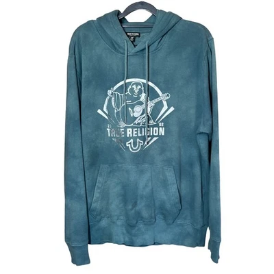 Sudadera con capucha True Religion Buddha Foil Tie Dye para hombre talla L gráfico grande Foto 1 de 4