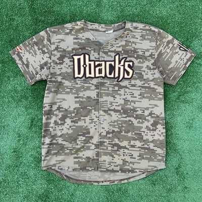 Arizona Diamondbacks Exclusive SGA Budweiser Camo Baseball Jersey Sz L - Image 1 of 4