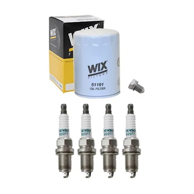 Filtro de aceite de motor Wix y kit de 4 bujías Denso para Audi A4 Quattro 1.8 L4 Turbo Foto 1 de 2