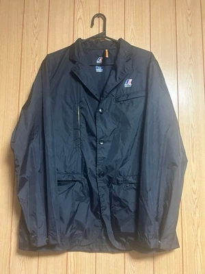 Engineered Garments x K-Way Nylon Button Jacket Black Lightweight #EK ZFA - Image 1 of 4