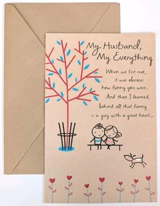 Tarjeta de cumpleaños American Greetings Marido con sobre MI TODO 8" X 6" - Imagen 1 de 4