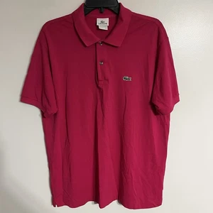 LACOSTE Men's Pink Cotton Short Sleeve Polo Shirt Casual Summer Size 6 - Picture 1 of 11