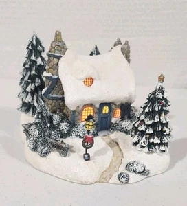 Thomas Kinkade Painter of Light STONEHEARTH HUTCH Teleflora Village House Lights - Picture 1 of 11