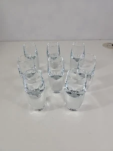 Juego de 8 vasos de tiro gradual cordial Krosno Poland Kirby fondo ponderado 2 oz - Imagen 1 de 7
