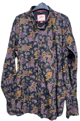 Joe Browns черная хлопковая рубашка с узором из листьев и ягод с длинным рукавом размер XL - Изображение 1 из 4