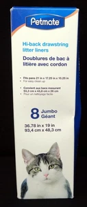 PETMATE 8 Jumbo Hi-Back Drawstring Cat Litter Liners (NEW) - Picture 1 of 4