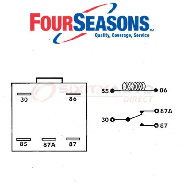 Four Seasons AC Compressor Cut-Out Relay for 1994-1998 Pontiac Grand Am - jc - Изображение 1 из 4