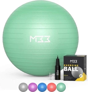 Yoga Ball 65cm Pregnancy Pilates Exercise Gym Birthing Anti Burst Swiss Core - Picture 1 of 12