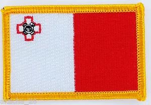 PATCH AUFNÄHER STICKEREI FLAGGE MALTA ABZEICHEN THERMOAUFKLEBER NEU FLAG PATCHE - Bild 1 von 1