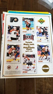 1991-92 UPPER DECK COMMEMORATIVE SHEET FLYERS RICCI DUCHESNE BRIND'AMOUR SGA  - Picture 1 of 1