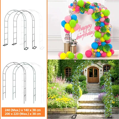 Garden Arch Wedding Archway Trellis Climbing Plants Support with Base - image 1 of 4