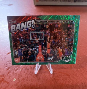 2020-21 NBA Mosaic - Trae Young Bang Green Mosaic Prizm #13 - Picture 1 of 2
