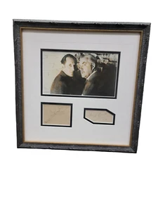 Nigel Bruce and Basil Rathbone Autograph Authentic Frame Cut Photo PSA AM01646 - Picture 1 of 9