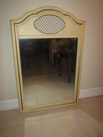 Vintage from     1940s  Bassett  Painted Wall Mirror  By  Lenoir Shipping extra Cover