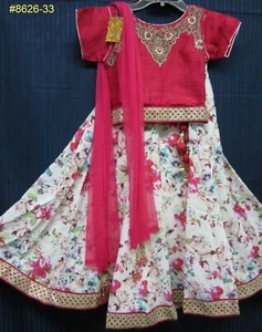 Saris de Shieno surtido de Lehenga para niñas 485 2 Lehenga - Imagen 1 de 37