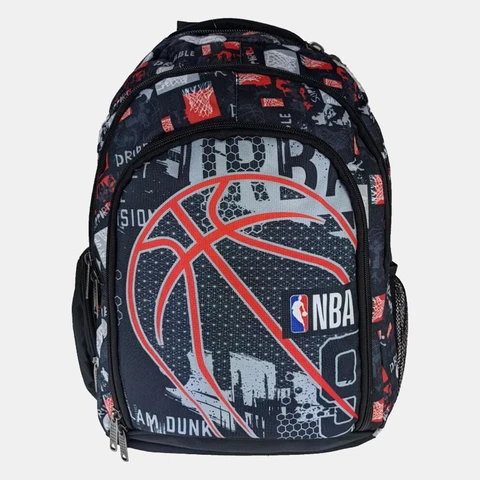 NBA kids backpack Graffiti design red & black sports bag basketball gift new Cover