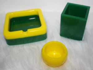 3er Set Schreibtisch Zubehör Aschenbecher Stift & Büroklammer Halter Büro Selbstgemacht Neu - Bild 1 von 4