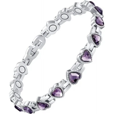 Magnetic bracelet, Adjustable titanium steel Heart bracelets for women - Image 1 of 4