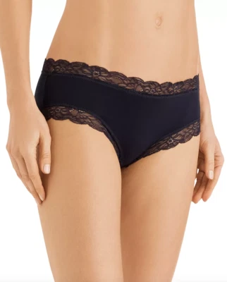 Hanro Womens Black Cotton Lace Hipster Panties L120533 Size XS - Image 1 of 4