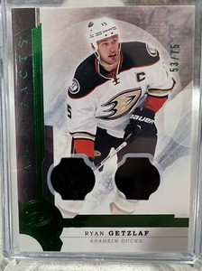 RYAN GETZLAF 2016-17 Upper Deck Artifacts Jersey Patch EMERALD 53/75