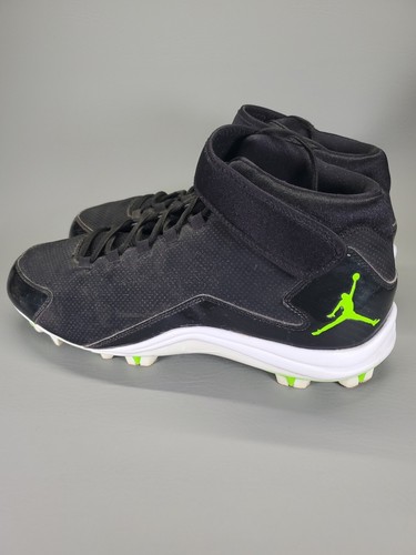 Rara tacchetta Nike Air Jordan Jumpman nera verde logo taglia 13 580605 031 2013