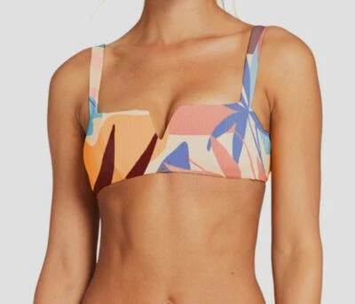 Top de bikini botánico de cuello cuadrado blanco Vitamin A para mujer talla M Foto 1 de 2