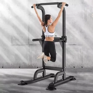 Power Tower Dip Station Pull Up Bar for Home Gym Adjustable Height Strength Tra - Picture 1 of 9