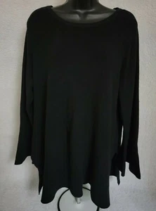 Vince Camuto Womens Sweater Shirt Top Blouse Size 3X Black - Picture 1 of 12