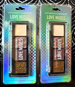 2pk COSMÉTICOS POCO COMUNES AMOR DESNUDOS COLORES NEUTROS SOMBRA DE OJOS BRILLO GLAMOUR PALETA - Imagen 1 de 4