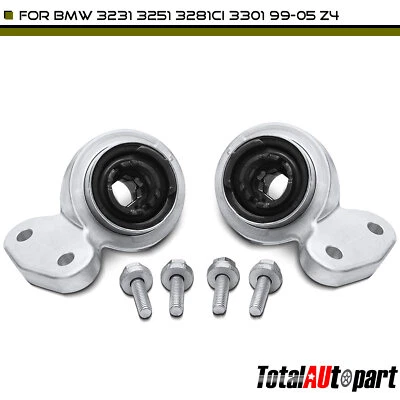 Par de bujes de brazo de control inferior para BMW E46 323i 325i 328i 330i tracción trasera 1999-2006 Foto 1 de 4