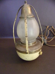 Einzigartige Vintage elektrische Laterne mit Glockenaufsatz funktioniert nicht - Bild 1 von 6