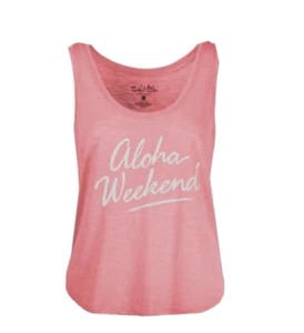 Salt Life Flamingo Slub Tank Top "ALOHA WEEKEND" ~ Womens JUNIORS SMALL NWT - Picture 1 of 1