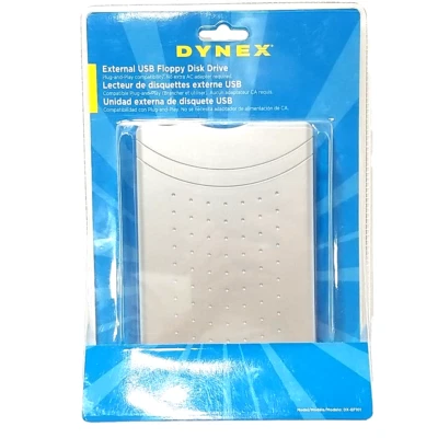 Vtg Dynex External USB 3.5" Floppy Disk Drive DX-EF101 Cable Manual New Sealed - Image 1 of 4