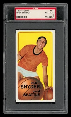 1970-71 Topps Set-Break # 64 Dick Snyder PSA 8 NM-MT - Image 1 of 3